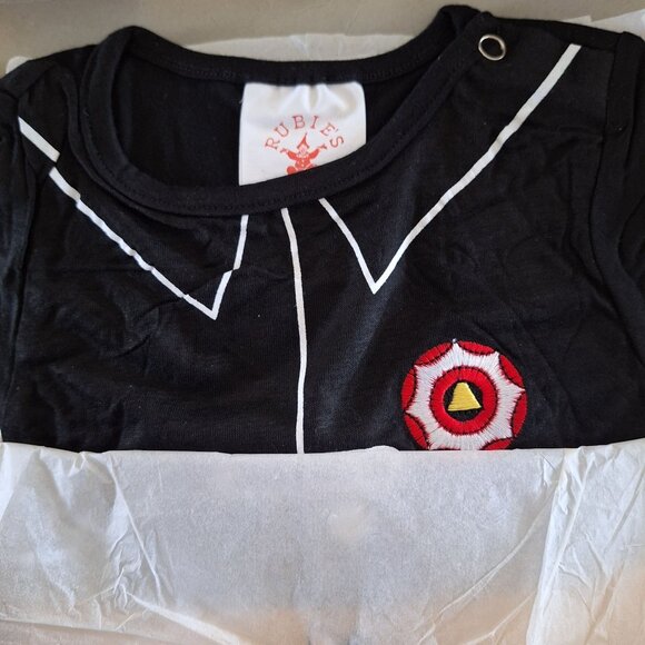 Babys 1st Halloween Fireman Chief Costume 6-12 Months Jumper Hat Booties Rubies - Picture 7 of 8